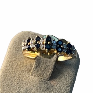 10k Gold Sapphire Diamond Ring APPRAISAL