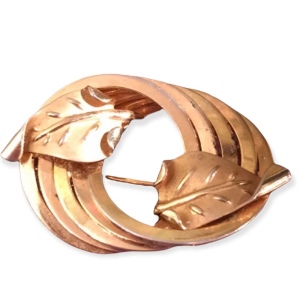 Vintage 12k Gold Filled Mid Century Brooch leaf