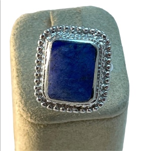 Sterling silver lapis stone ring