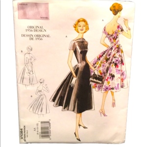 Vogue sewing pattern 1950s dress design