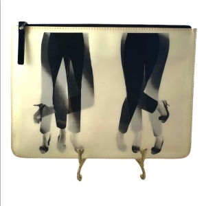 Kate Spade Dancing Legs LE Holographic clutch purse RARE