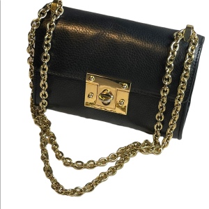 Sam Edelman Shoulder bag Gold chain black leather crossbody