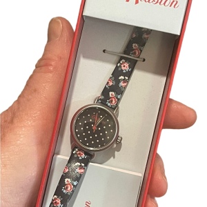 NIB Kath Kidston flowers watch Leather band lovely!