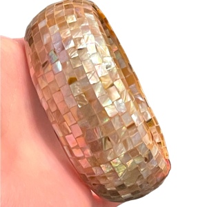 Vintage Large Chunky MOP mother of pearl Mosaic bracelet