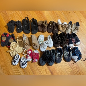 LOT of 17 pairs Various Sz & brand Name Boy BABY shoes