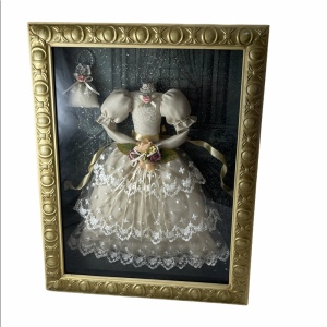 Vintsge Handmade Victorian Doll Shadow Box Wall Art