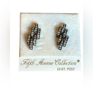 Vintage Butler FAC Crystal rhinestone NWT Earrings