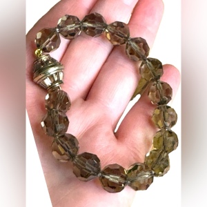 Retired Heidi Daus chunky bead crystal bracelet 11mm