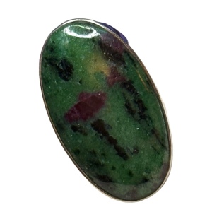 Designer Sajen 2001 Natural Ruby zoisite cabochon sterling silver 925 ring