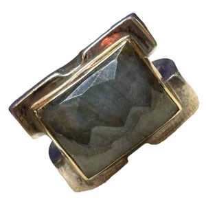 Lovely sterling silver 925 Michael Dawkins chunky Labradorite ring