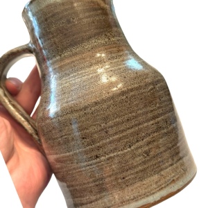 Vintage Blue Gray hues handmade pottery water juice jug