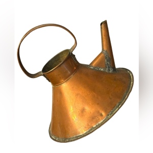 Primitave solid Copper antiwue ship kettle DECOR piece