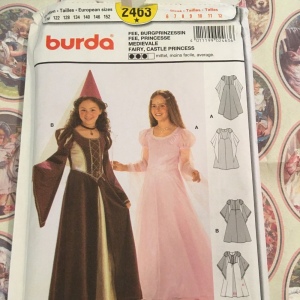 Burda Girls princess costume sewing pattern