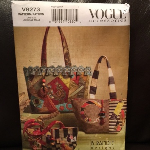 Vogue sewing pattern bags & totes NEW