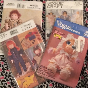 LOT Vogue craft doll Sewing patterns UNCUT