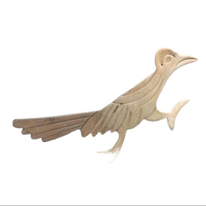 Vintage Sterling silver etched bird brooch