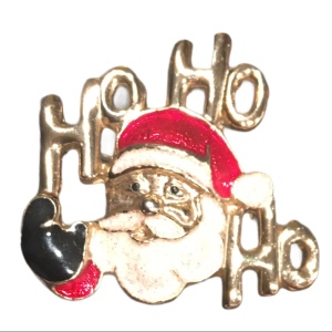 Santa Enamel Christmas brooch