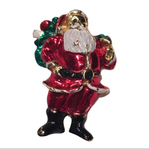 Vintage Santa Christmas brooch