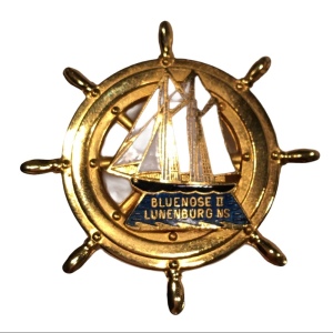 Bluenose Ships wheel nautical brooch