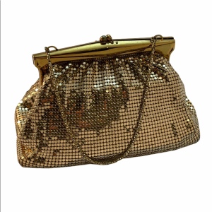 Vintage Gold metal mesh Whiting & Davis bag purse