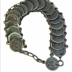 San Marino Italy Vintage Silver Coin link bracelet