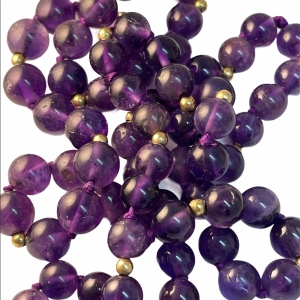 14k Gf Amethyst bead necklace beautiful!