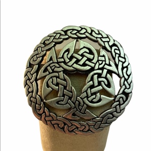 Vintage Celtic pewter brooch