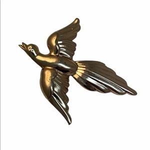 VTG C1960s Coro Sterling silver bird brooch