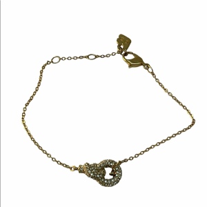 Gold plt Authentic Swarovski Swan crystal bracelet Authentic item