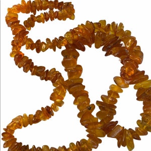 Antique Baltic Amber Necklace Russian Honey