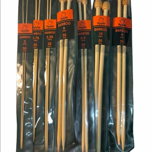 NEW BAMBOO KNITTING NEEDLE LOT