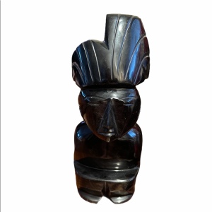 Mexico obsidian Mayan Aztec statue sculpture Onyx