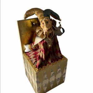 LG Wayne Kleski Jester music box Minuet 8” Tall