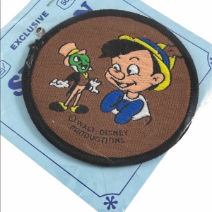 Vintage c1970s Disney Pinocchio Sew on patch NEW