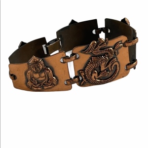 VTG Copper Buddah dragon link Bracelet