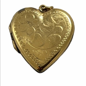 Vintage Gold filled Heart Locket 1” B