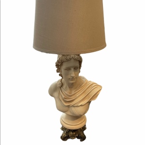 Vintage Roman Greek Bust Apollo Lamp Beauty’