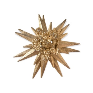 Vintage Marvella Brushed gold Starburst brooch