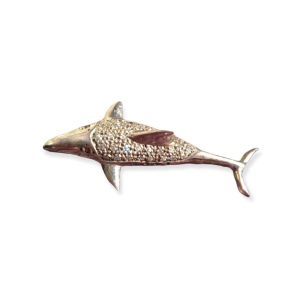 Vintage Sterling silver Fish Brooch marcasite