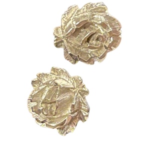 Vintage brused silver small flower earrings