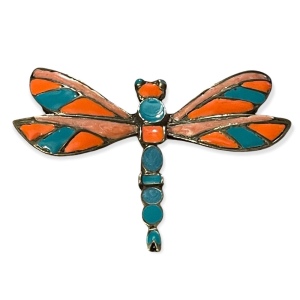 Beautiful Dragonfly enamel brooch