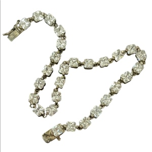 Sterling silver crystal tennis bracelet sparkle