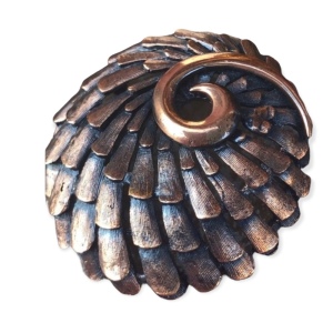 Vintage Copper color spiral brooch 1960s