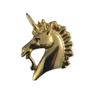 Vintage gold tone Unicorn brooch