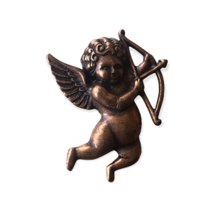 Vintage cupid angel brooch