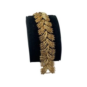 Vintage gold feather HEAVY SARAH COVENTRY chunky bracelet