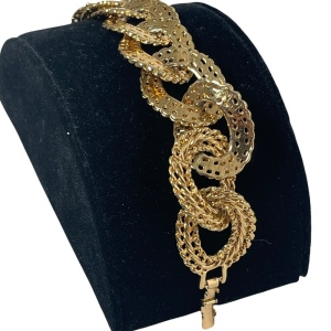 Vintage Chunky gold link chain bracelet