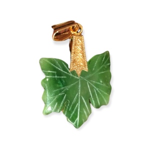 Vintage Jade Maple leaf pendant