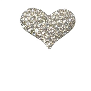 Small Swarovski signed crystal heart brooch