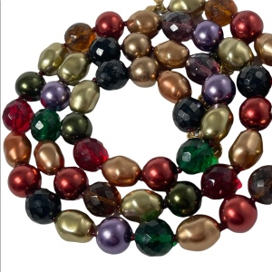 Joan Rivers Heavy faux Pearl & crystal Large bead necklace colorful